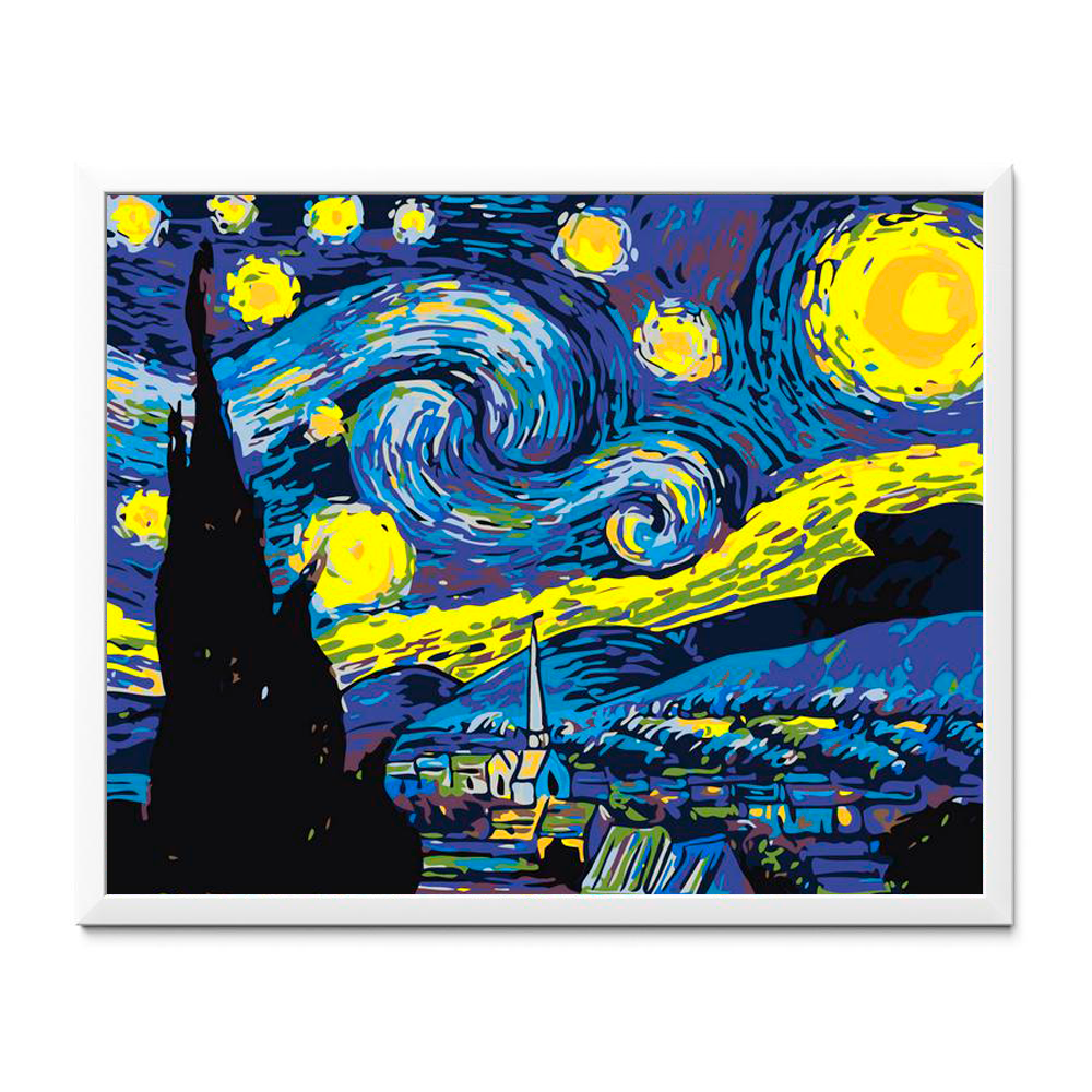 Starry Night Diamond painting completed 