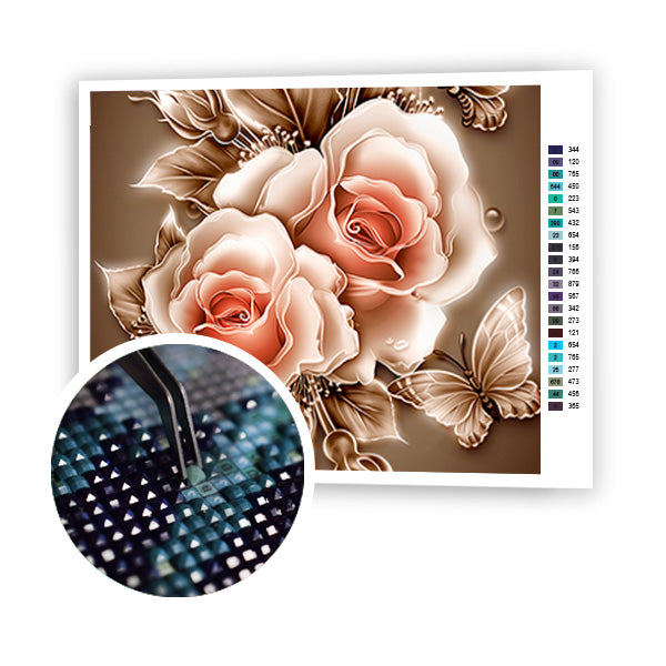 Crystal Diamond Painting Flowers colorful (size of your choice) - Shop now  - JobaStores